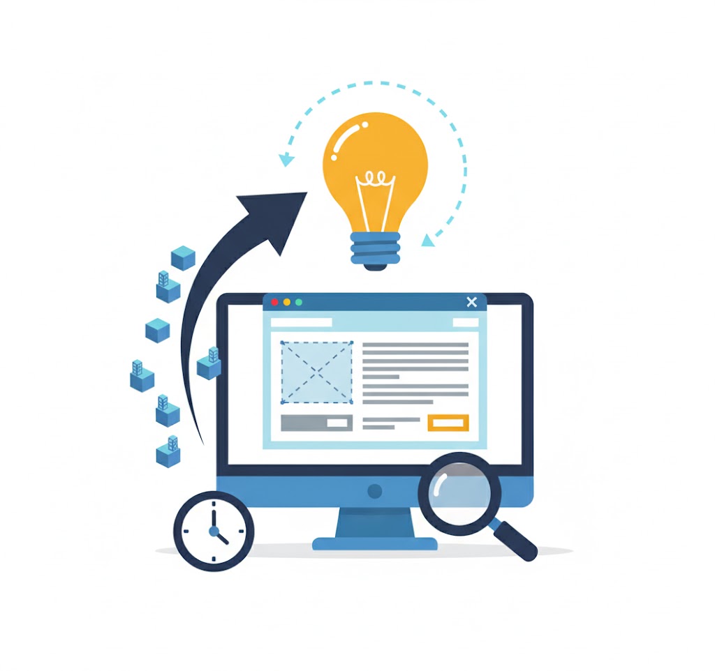 Graphic indicating rapid software development