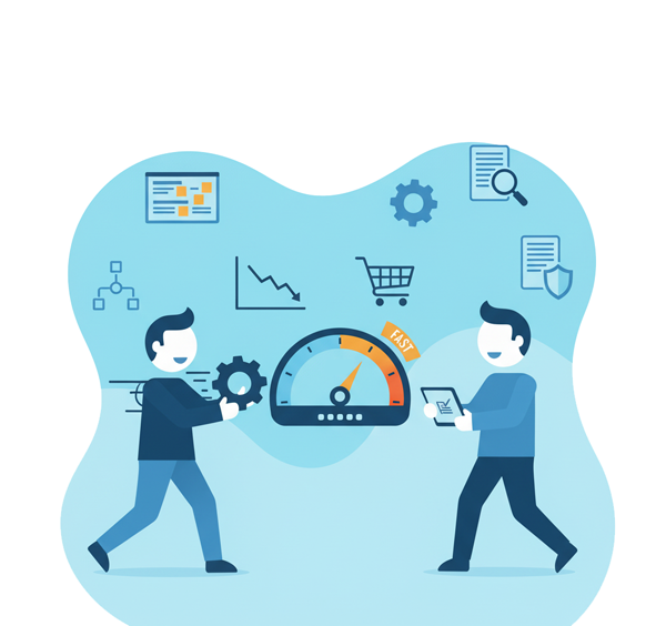 Graphic indicating fast delivery