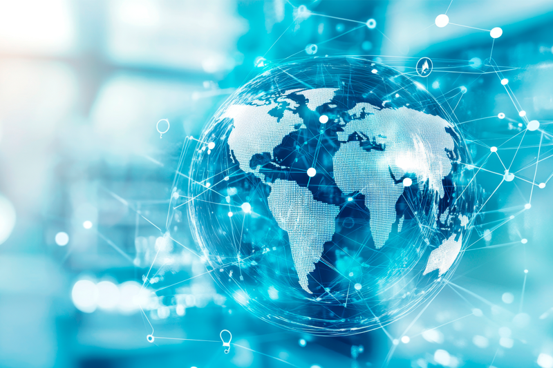 Illustrative graphic of a globe